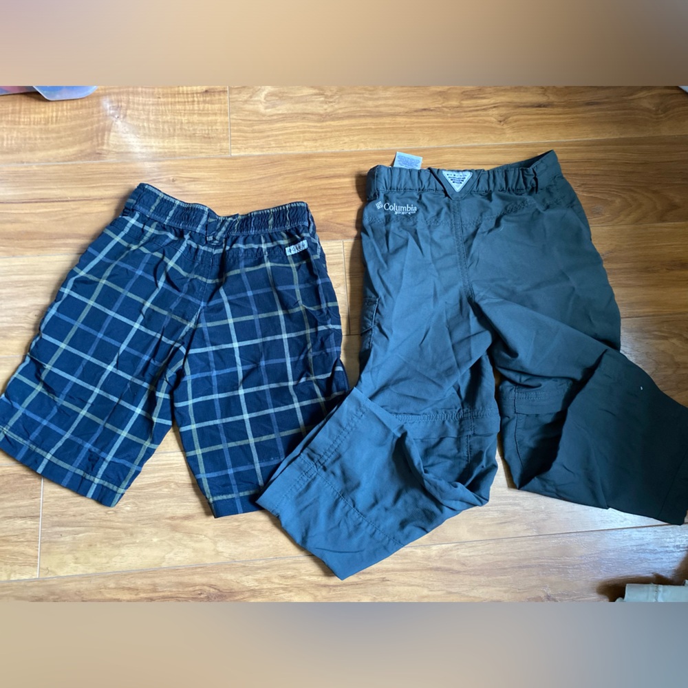 Columbia pants w detachable leg for shorts & a pair of shorts. Boys Sz XXS 4/5 - Picture 6 of 12